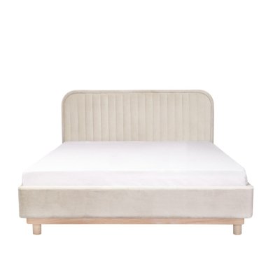 Ліжко Homla KARALIUS Welur 160x200 см Бежевий 212486 фото - 2