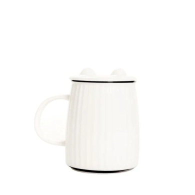 Кружка с крышкой Homla MILU 450 мл | Белый / Принт 218287 фото - 2