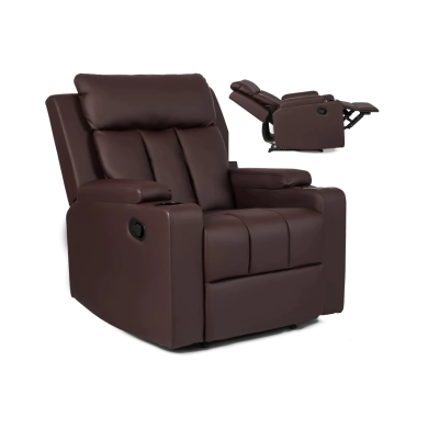 Кресло мягкое раскладное с реклайнером Mebel Elit KOBI Коричневый ME.KOBI/BR/E/FW фото - 2