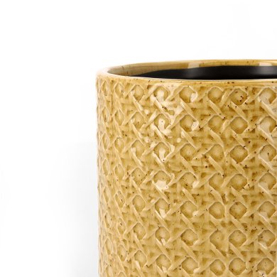Кашпо Homla RATTAN 16x14,5 см | Горчичный 206327 фото - 4