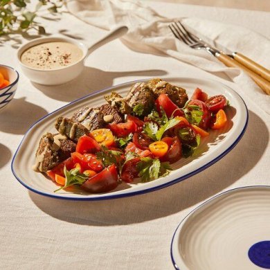 Страва Duka Krog 30x20 см | Білий/Синій 1217267 фото - 7