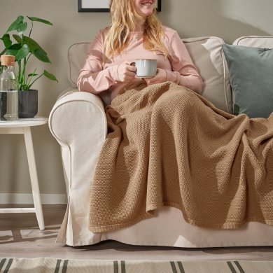 Плед HUMLEMOTT 130х170 см Коричневий - 5 IKEA Плед HUMLEMOTT 130х170 см Коричневий (ИКЕА ХАМЛЕМОТТ) 20549550 фото - 5