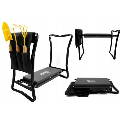 Табурет для городу Garden Line KNEELER 3в1 Чорний GWI4644