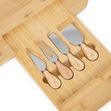 Сервировочная доска для сыра с ножами Homla RUMI 32x32 см Дерево - 5 Сервировочная доска для сыра с ножами Homla RUMI 32x32 см Дерево 215575 фото - 5