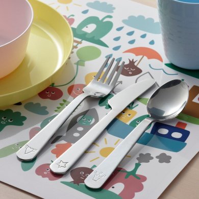 IKEA Дитячий набір столових приборів FABLER (ИКЕА ФАБЛЕР) 60137571 фото - 8