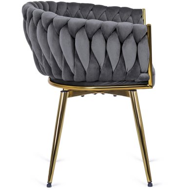 Обідній стілець поворотний Mebel Elit RUBI Welur Сірий ME.RUBI/P/ZL/V/K фото - 3