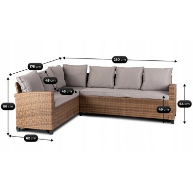 Комплект садових меблів Mebel Elit COMODO Коричневий ME.COMODO/MIO/RT/OGR/ZES фото - 9