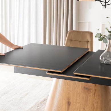 Раскладной обеденный стол Mebel Elit LIZBONA Черный ME.LIZBONA/CZ/D/CER/S160-200 фото - 7