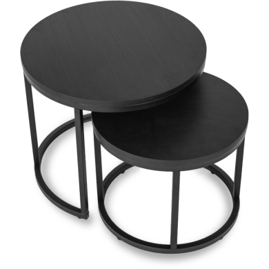 Комплект журнальних столів Mebel Elit MANU 2 шт Чорний - 4 Комплект журнальних столів Mebel Elit MANU 2 шт Чорний ME.MANU/CZ/CZ/L фото - 4