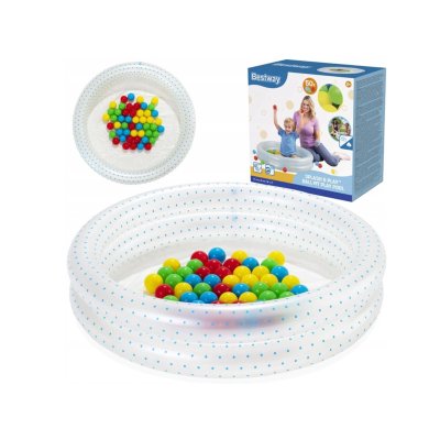 Надувний дитячий басейн Bestway 51141 91х20 см Білий - 2 Надувний дитячий басейн Bestway 51141 91х20 см Білий BES51141 фото - 2