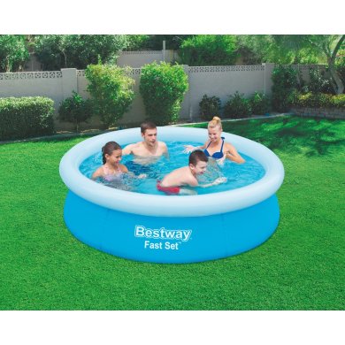 Надувний басейн Bestway 57448 FAST SET 244x61 см Блакитний 84853082 фото - 3