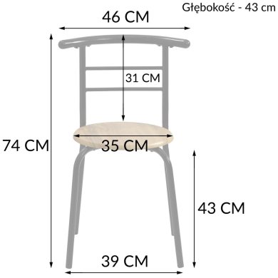 Комплект обеденной мебели Kontrast PAUL Дуб 5.90.82874 фото - 5