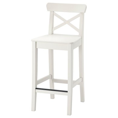 IKEA Барный стул INGOLF Белый (ИКЕА ИНГОЛЬФ) 10122647