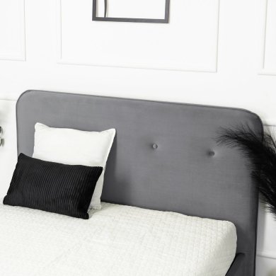 Кровать Mebel Elit DENNIS Welur 120x200 см Серый ME.DENNIS/120/CP/V/LOZ фото - 5