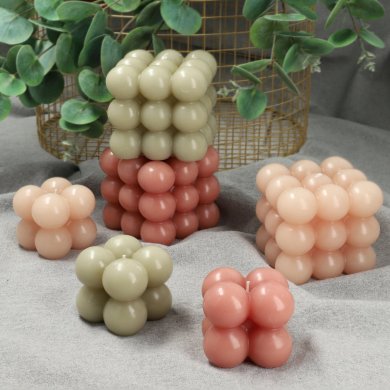 Свеча Homla BUBBLE 6x6см | Бежевый 208222 фото - 6