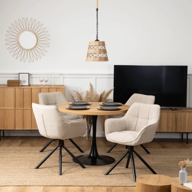 Обідній стілець поворотний Mebel Elit PEONY Бежевий ME.PEONY/BZ/T/K фото - 5