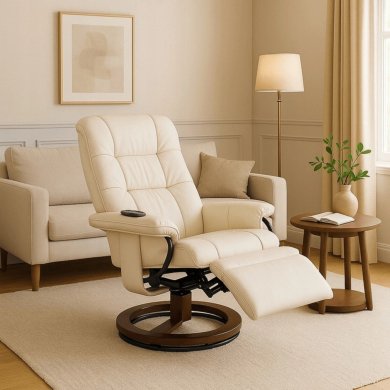 Кресло мягкое массажное с реклайнером Mebel Elit WEST Бежевый ME.WEST/BZ/E/FW фото - 12