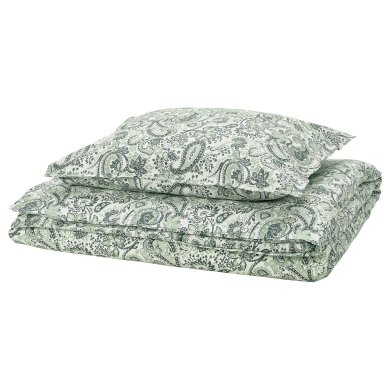 IKEA Комплект постільної білизни RODGERSIA 150х200 см Зелений (ИКЕА РОДЖЕРСИЯ) 00579425