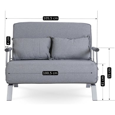 Розкладний диван Mebel Elit BART 2 Сірий ME.BART2/P/T/FW фото - 17