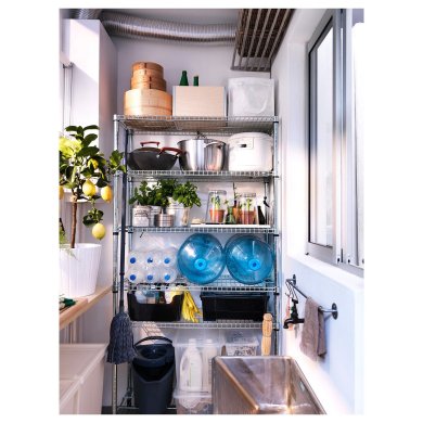 Стеллаж OMAR Серебристый - 17 IKEA Стеллаж OMAR Серебристый (ИКЕА ОМАР) 69829083 фото - 17