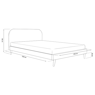 Кровать Homla VENLO 140x200 см | Серый - 6 Кровать Homla VENLO 140x200 см | Серый 164067 фото - 6