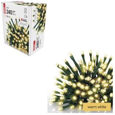 Новогодняя гирлянда Chomik 240 LED 24 м Теплый-белый EMO95454