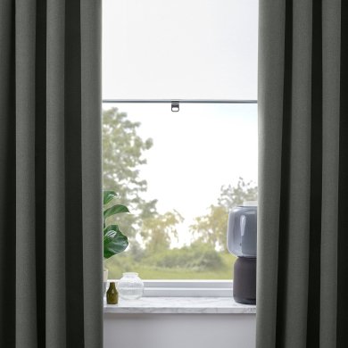 IKEA Шторы ROSENMANDEL 135х300 см 2 шт Темно-зеленый (ИКЕА РОЗЕНМАНДЕЛ) 70539068 фото - 12