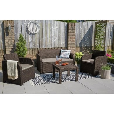 Комплект садових меблів Keter GEORGIA Коричневий - 3 Комплект садових меблів Keter GEORGIA Коричневий 216741 фото - 3