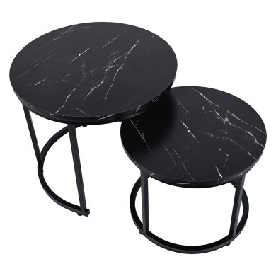 Комплект журнальных столов Kontrast SK102 Marmur 2 шт Черный - 7 Комплект журнальных столов Kontrast SK102 Marmur 2 шт Черный 6.06.14737 фото - 7