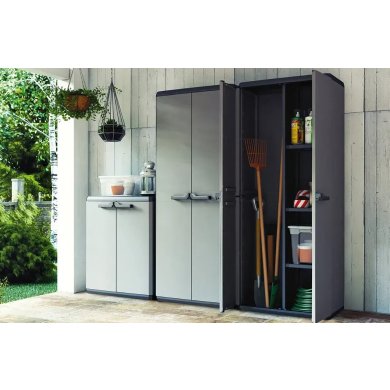 Садовый шкаф Keter/Kis PIU TALL CABINET Серый 241540-1 фото - 5