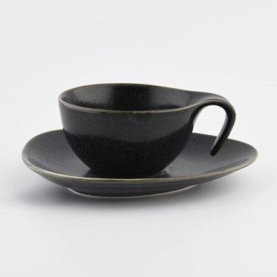 Чашка з блюдцем Duka Time 150 мл | Чорний 1218965 фото - 2