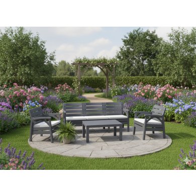 Комплект садових меблів Garden Line SANTANA BIG Антрацит KAS0867/3 фото - 3