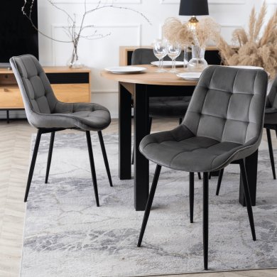 Обеденный стул Mebel Elit CHRIS Welur Серый ME.CHRIS/P/CZ/V/K фото - 7