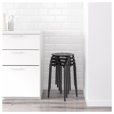 IKEA Табурет MARIUS Чорний (ИКЕА МАРИУС) 10135659 фото - 4