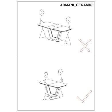 Розкладний обідній стіл Signal ARMANI Marmur Сірий ARMANISZ160 фото - 2