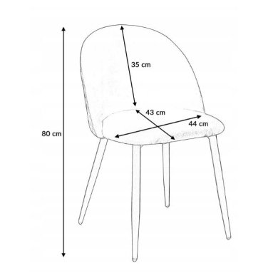 Обідній стілець Kontrast Sofia Жовтий - 8 Обідній стілець Kontrast Sofia Жовтий 5.90.26082 фото - 8