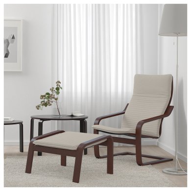 IKEA Підставка для ніг POANG Світло-бежевий (ИКЕА ПОАНГ) 09244683 фото - 6