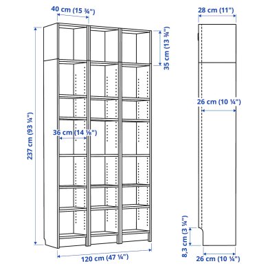 IKEA Стеллаж BILLY Белый (ИКЕА БИЛЛИ) 39017839 фото - 6