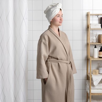 IKEA Халат BJALVEN L/XL 105 см Бежевий (ИКЕА БЬЯЛВЕН) 20512976 фото - 3