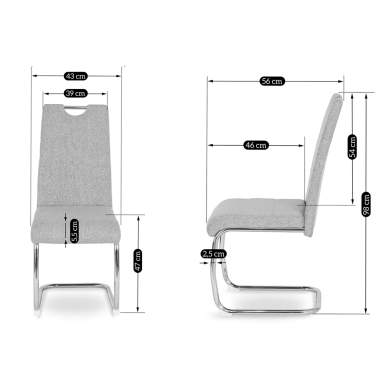 Обеденный стул Mebel Elit LOPEZ Светло-серый ME.LOPEZ/CZ/T/K фото - 13