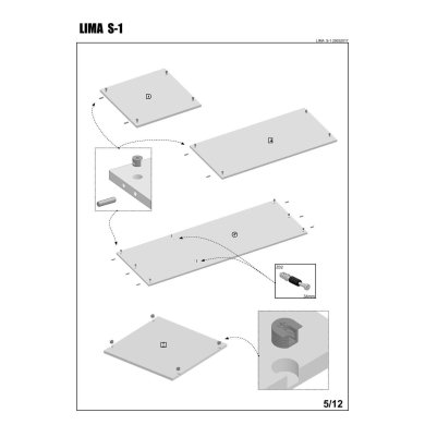 Шкаф Halmar Lima S1 | Дуб сонома V-PL-LIMA-S1-SONOMA фото - 7