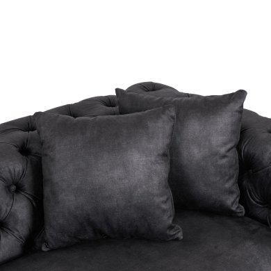 Диван Mebel Elit SORRENTO 3S Welur Черный ME.SORRENTO3S/CZ/V/SOF фото - 5