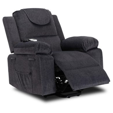 Кресло мягкое раскладное массажное с реклайнером Mebel Elit FENIX 2 Темно-серый ME.FENIX2/P/T/FW фото - 2