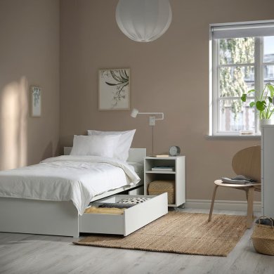 IKEA Кровать VIHALS 90x200 см Белый (ИКЕА ВИХАЛС) 59581983 фото - 3