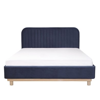 Ліжко Homla KARALIUS Welur 140x200 см Темно-синій - 3 Ліжко Homla KARALIUS Welur 140x200 см Темно-синій 207726 фото - 3