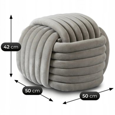 Пуф Mebel Elit MAGMA Welur Сірий ME.MAGMA/P/V/PUF фото - 8