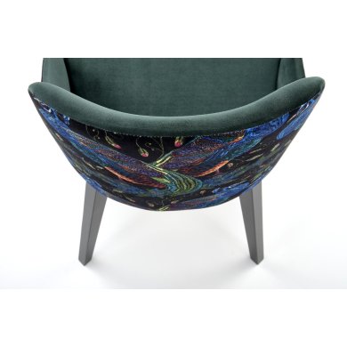 Обідній стілець Halmar ENDO Welur Темно-зелений V-PL-ENDO-CZARNY-C.ZIELONY фото - 10