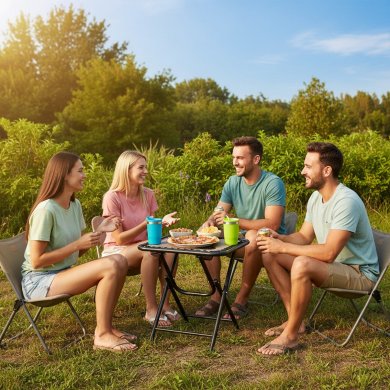 Складаний туристичний стіл Garden Line 50 см Коричневий LEZ2746 фото - 3