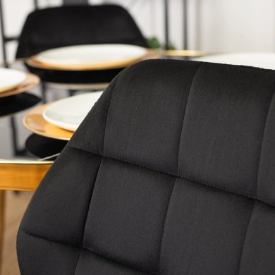 Обідній стілець Mebel Elit LUCKY Welur Чорний ME.LUCKY/CZ/ZL/V/K фото - 8