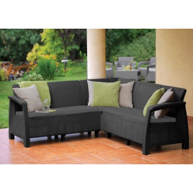 Садовий диван Keter CORFU RELAX Графіт - 2 Садовий диван Keter CORFU RELAX Графіт 241726-1 фото - 2